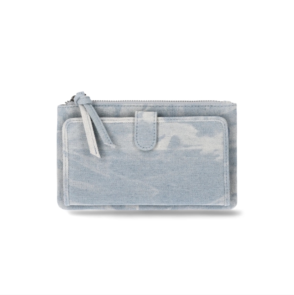 New No Boundaries Women's Tab Wallet Blue